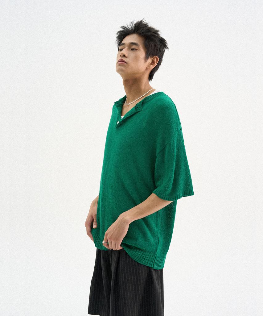 TRIP LE SENS Light Stripe Easy Elastic Half Pants_Black