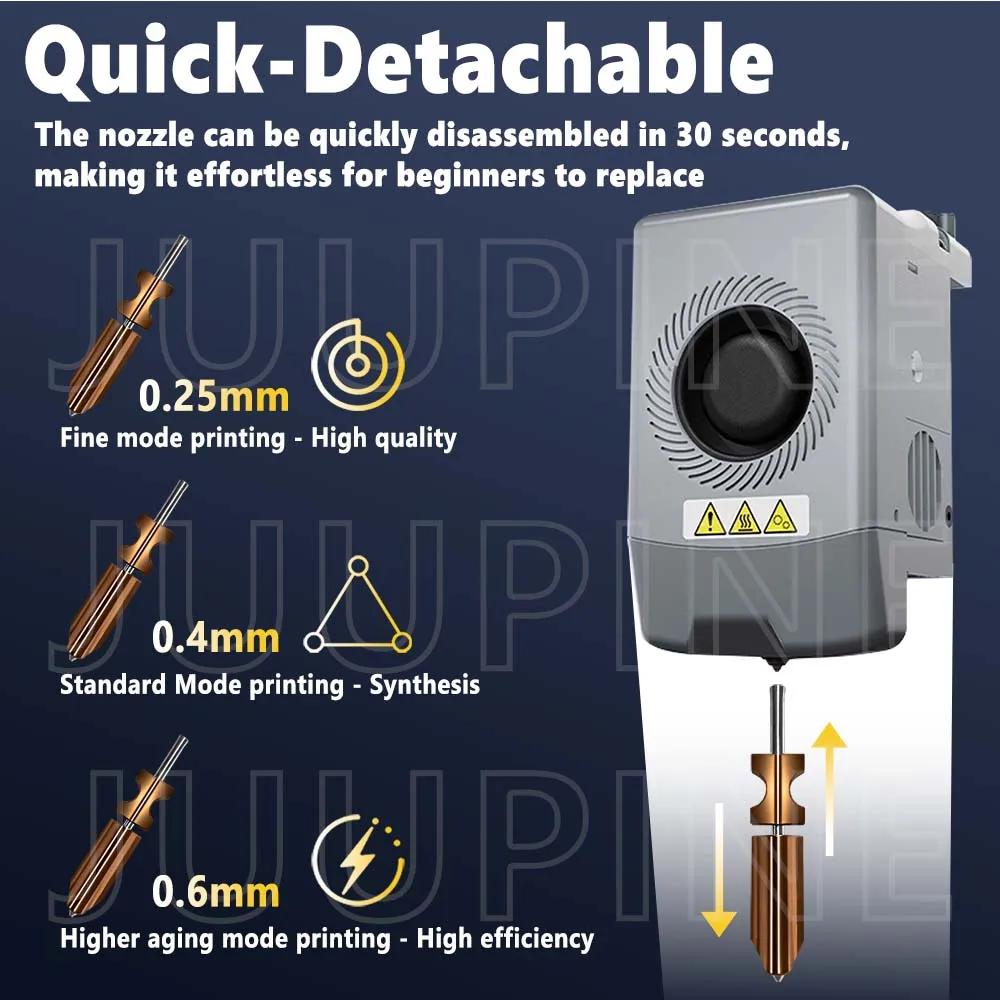 New For FlashForge Ad5x Nozzle Hardened 0.25 0.4 0.6 0.8 Adverturer Ad5x Flashforge Extruder Ad5x Hotend 3d Printer Accessories