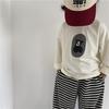 GL-kids Korean Style Autumn Cartoon T-shirt: Loose, Thickened, Easy-Match Long Sleeve for Boys and Girls