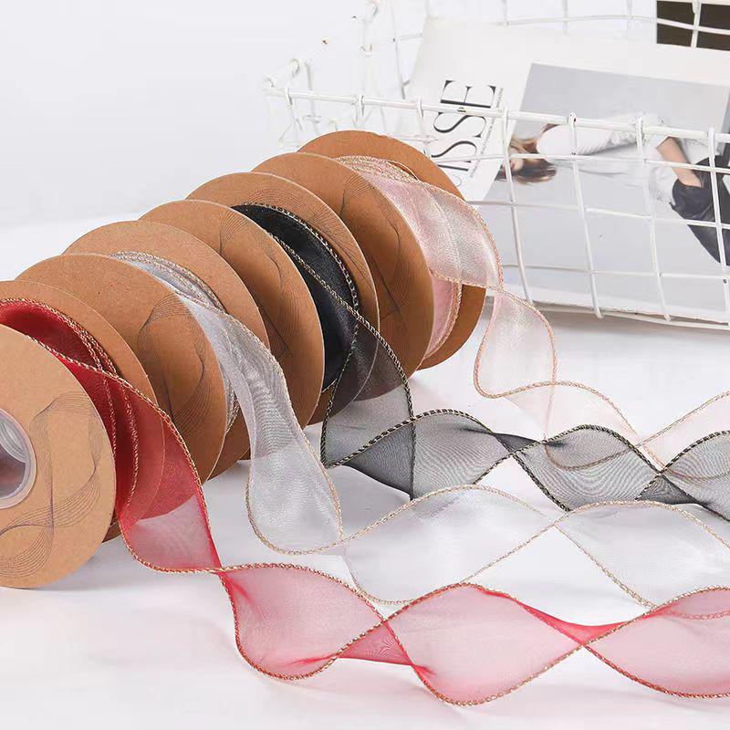 Panglică din organza coadă de pește pentru decorarea cutiei de tort DIY