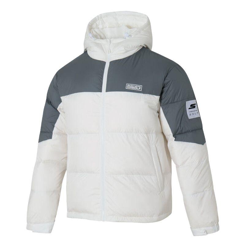 Skechers Fashion Sports Series Warm Windproof Hooded Duck Down Jacket Unisex outerwear P425U091-0019 XS
