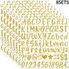 8SETS /648 Gold Letter Sticker, Glitter Letter Sticker 1 Inch, Self Adhesive Waterproof Vinyl  DIY Crafts, Gift Packaging, Signs, and More