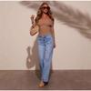 Jeans a Vita Alta Gamba Dritta Abbigliamento Donna 2026 Articolo Nuovo Primavera Pantaloni Slim e a Gamba Larga Stile Retro