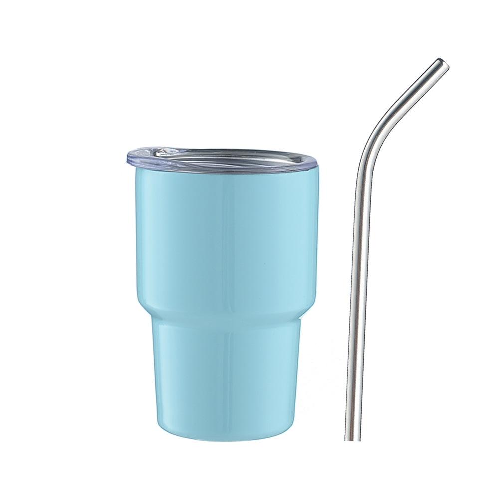 1PC 3oz Mini Tumblers with Lid and Straw Stainless Steel Sublimation Water Bottles Metal Shot Glasses Summer Winter Drinkware Li Practical Use