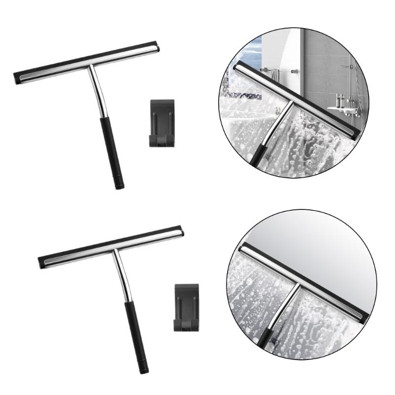 Silicones Squeegee Shower Window Cleaner With Ergonomic Handle For Bathroom Mirror Glass Tile Efficient Scrubbing Tool