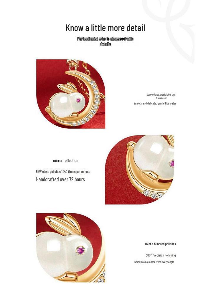 Yu Yu Jade Rabbit Necklace - Women's Light Luxury Niche Design Pendant, Clavicle Chain, Perfect Best Friend Birthday Gift