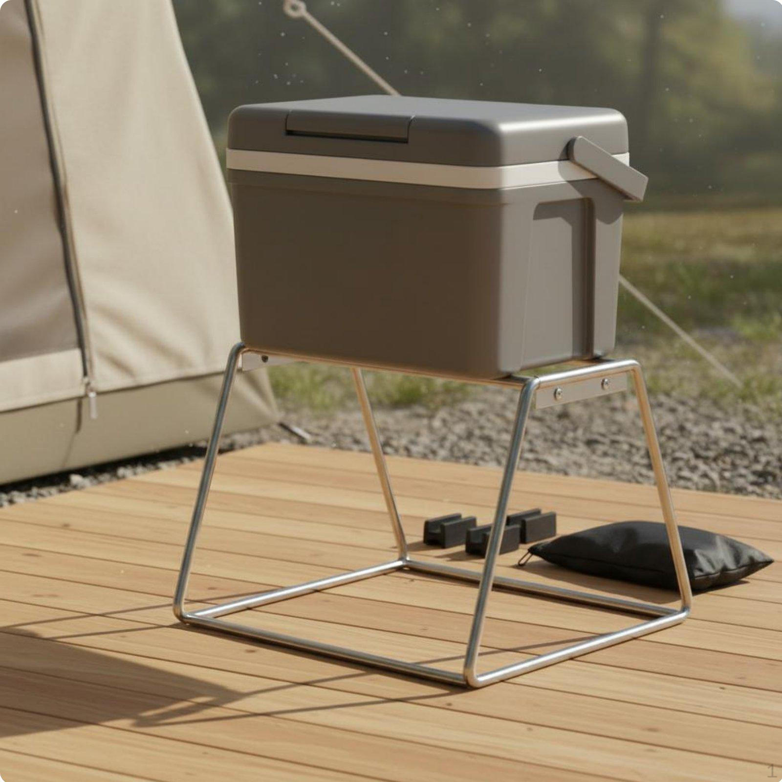 Ice Chest Holder Stand Quick Setup Stainless Steel Support Rust
