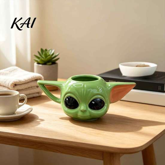 Gift for Film Lovers 3D Cartoon Ceramic Water Cup, Cute Relief Coffee Mug, Large Capacity Mug Decorative Unique Desktop Decoration Hot And Cold Drinks