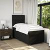 Boxspringbett mit Matratze Schwarz 80 x 200 cm Stoff