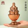 Red Copper Handicraft  Tibetan Rice Bottle  Tantric Spices Storage Polishing Bottle,Desktop Altars Buddhist Religious Item,1Pcs