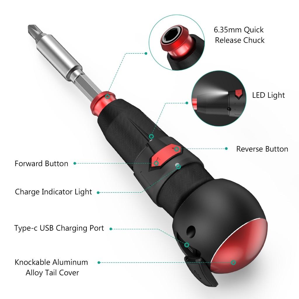 Cordless Portable Electric Screwdriver Set Rechargeable Screw Driver Professional Small Appliance Repair Power Tools
