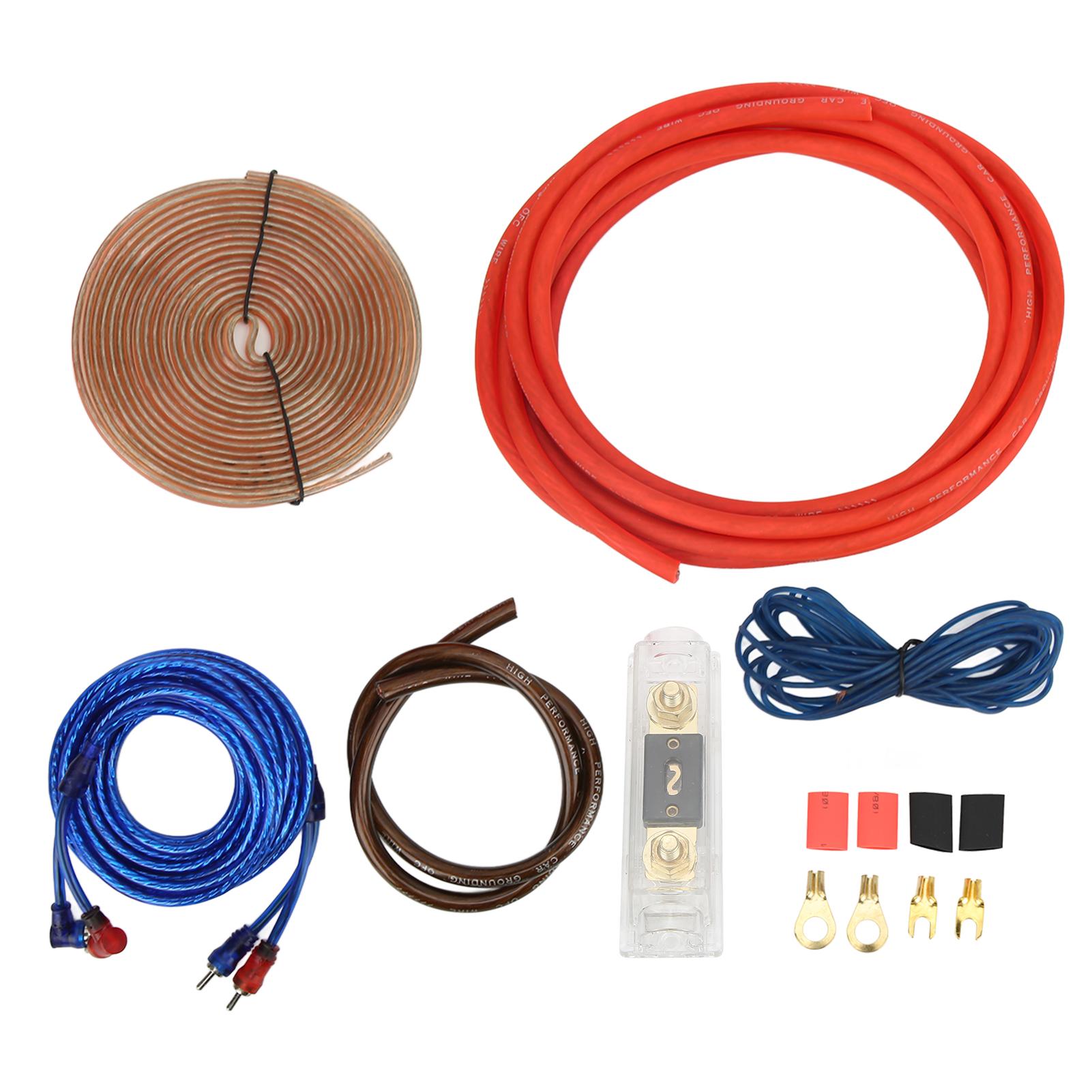 Car Power Amplifier Installation Kit 4GA Car Audio Wires Cable Wiring Amplifier Subwoofer Speaker Installation Kit