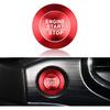 LECART Push to Start Button Stickers Fit for Jeep Grand Cherokee 2014-2024 Metal Decal Covers Auto Interior Decor Accessories Metal Decal Trims Red 2