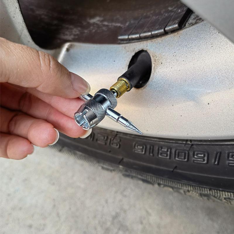 Electric Car Tire Valve Core Wrench Set: Four-in-One Repair & Installation Tool