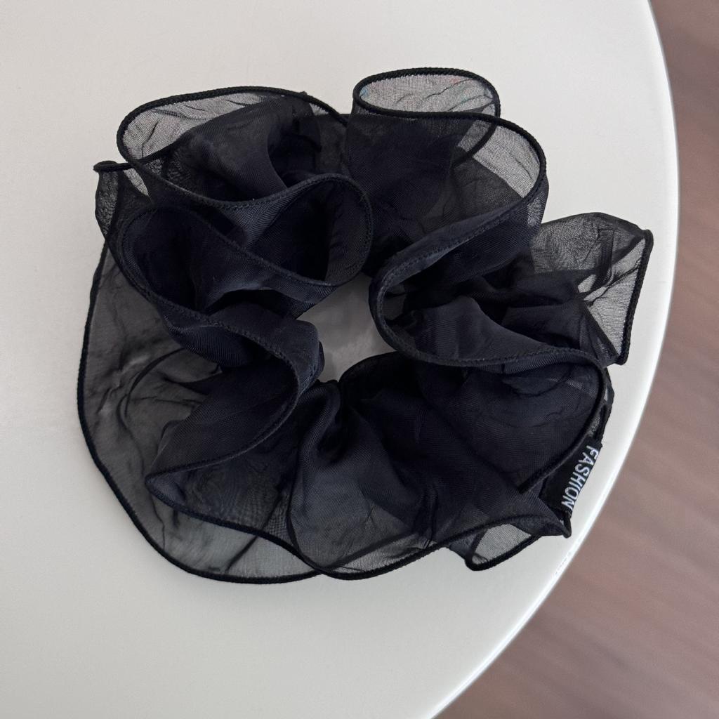 High-end and Niche Organza Large Intestine Hair Band, Sweet Skirt Hem, Bun Hair Tie, Hair Tie