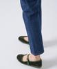 Drogheria Crivellini Cotton Velvet Mary Jane Flats_Green Collar