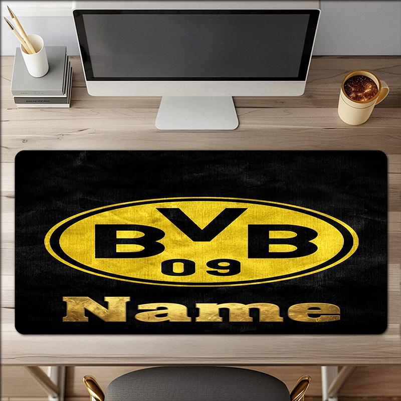 Custom Name Borussia Dortmund Theme Mouse Pad Non Slip Rubber Base Multifunctional Office Home Decor Perfect For Workspace Personalization