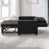 3-in-1 Extendable Single Sleeper Sofa – With Cup Holders and USB Port, Sofa Lounge Chair, Sleeper Chair, Armchair, Perfect for Small Rooms