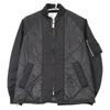 sacai 22-06191 Black Nylon Twill Mix Quilted Blouson Jacket 1 blackUsed