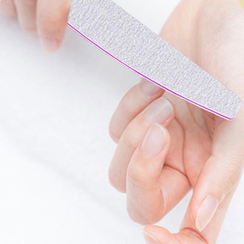 5Pcs/Lot Sharply Nail Buffing Blocks Double Sided Grit Sanding Sticks Half Moon Design Travel Friendly Nail Care Kit