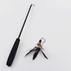 1PC Cat Feather Wand Interactive Teaser Toy Retractable Stick with Bell Refill Replacement Lures for Kitten Indoor Exercise Play