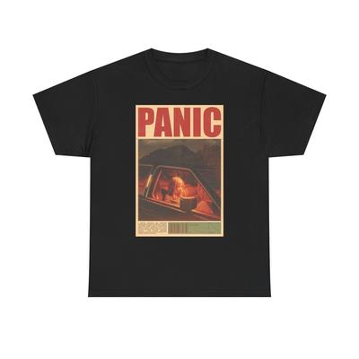 Panic Art Grafik T-Shirt Unisex Schweres Baumwoll-T-Shirt