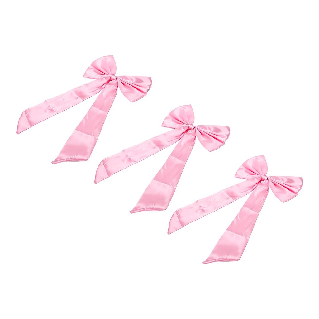 3pcs Bow Room Decor Large Satin Bows Wall Fireplace Elegant Ribbon Design Easy Installation Decorative for Parties