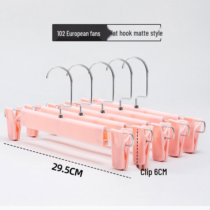 Traceless Plastic Pants and Skirt Hanger with Clips for Clothing Stores