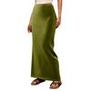 Women's Soft Fashion Casual Long Skirt High Waist Elegant Exquisite Long Skirt