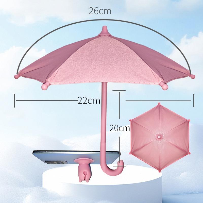 TikTok Mobile Phone Parasol Toy Cute Decoration Super Small Umbrella Photography Props Umbrella Mini Pig Suction Cup Umbrella