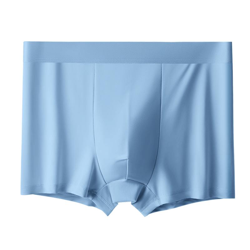 Men's Ice Silk Antibacterial Boxer Briefs - Comfortable, Breathable Underwear for Summer