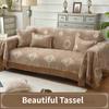 Luxuriöse Jacquard Sofa Handtuch Abdeckung für Wohnzimmer, Chenille Überwürfe mit Quasten Saum, Couch Handtuch, Europa Stil