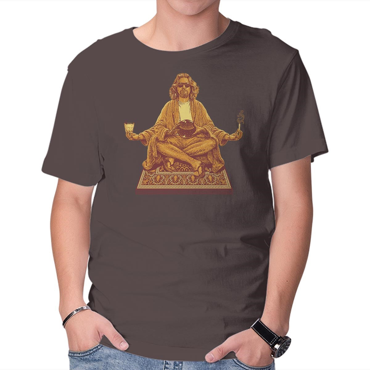 Unisex Crew Neck T-Shirt The Dude Graphic Short Sleeve Casual Tee XXXL
