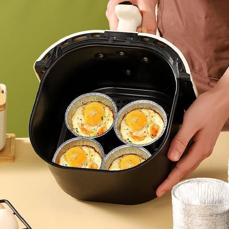 Disposable Shrimp Egg Tart Tin Molds - Steamer Paper Cups for Steamed Cakes