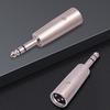 1/2pcs Stereo Microphone Adapter Connector Metal Casing 6.35mm Male To XLR Male Adapter Converter Nickel-Plated Connector