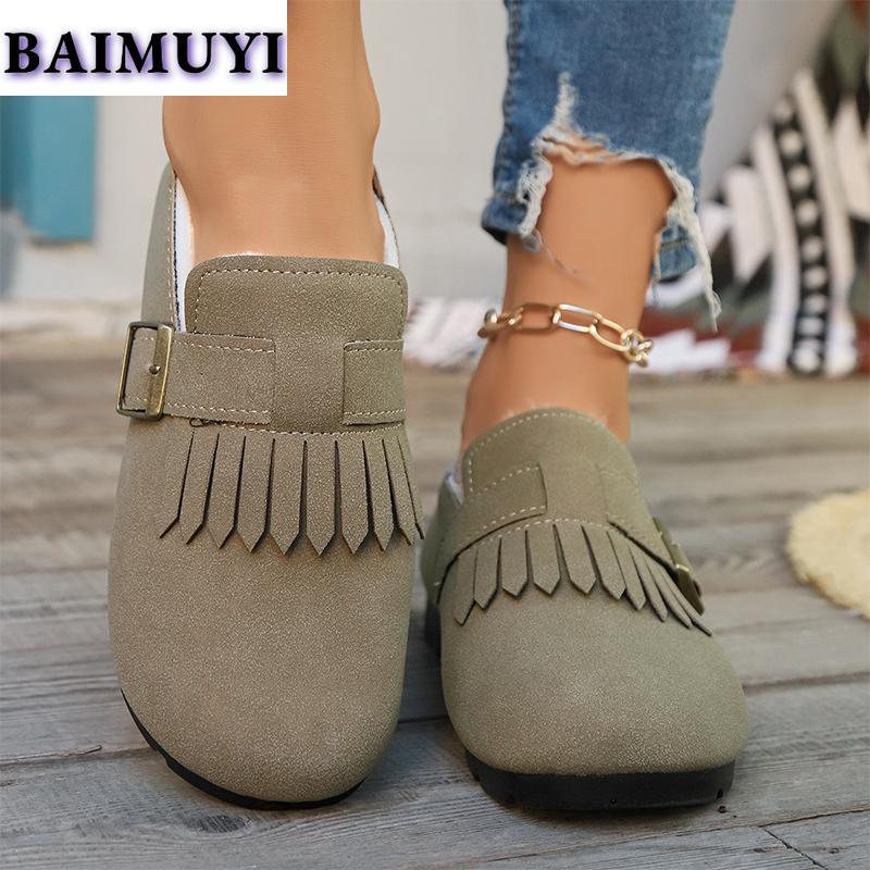 Mode Pelz Ballerinas Damen Knöchel Schnee Stiefel Fransen Schuhe 2025 Trend Winter Neu Lässige Chelsea Stiefel Walking Sneaker Kurzer Plüsch Gemütliche Botas