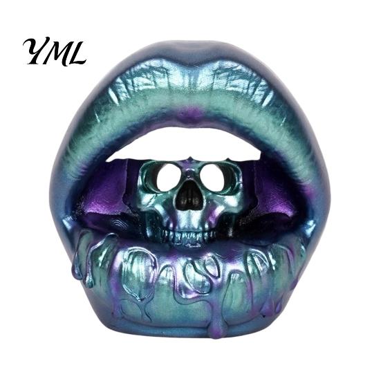 Compact Showcase Decorations Halloween Decoration, Resin Skull Ghost Mouth Gnome Figurine for Home Durable Craft Ornaments Table Tiered Tray,
