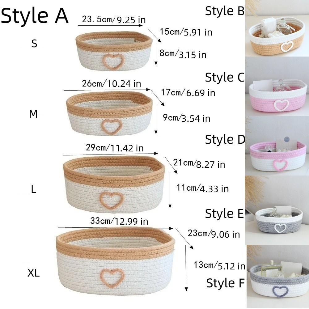 Cotton Rope Stationery Storage Box Handmade Toys Storage Basket Cosmetics Storage