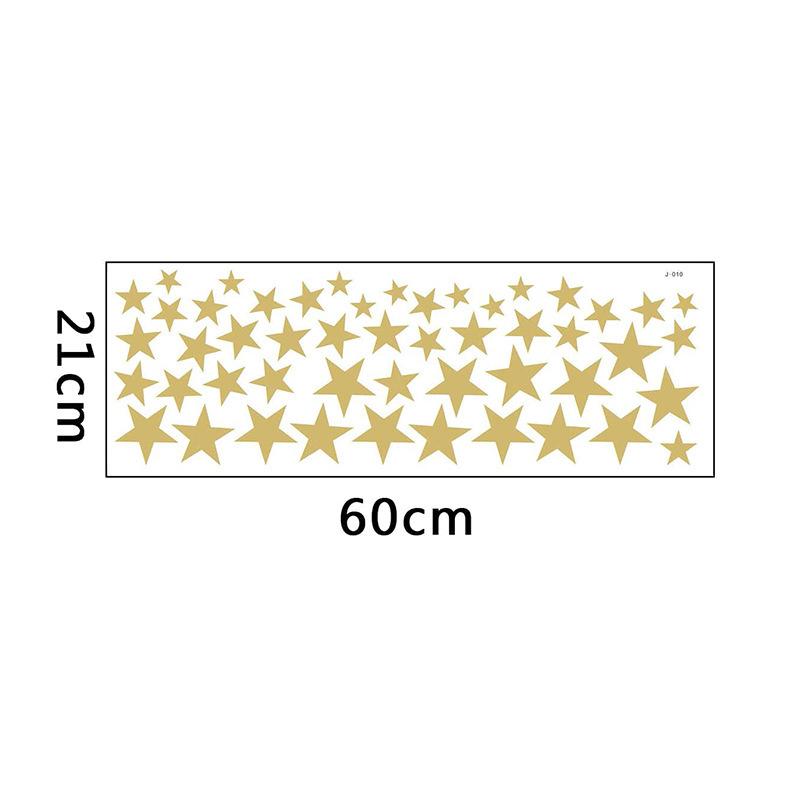 Simple Solid Color Star Sticker Bedroom Living Room Children S Room Wall Decoration Wall Sticker Self-Adhesive