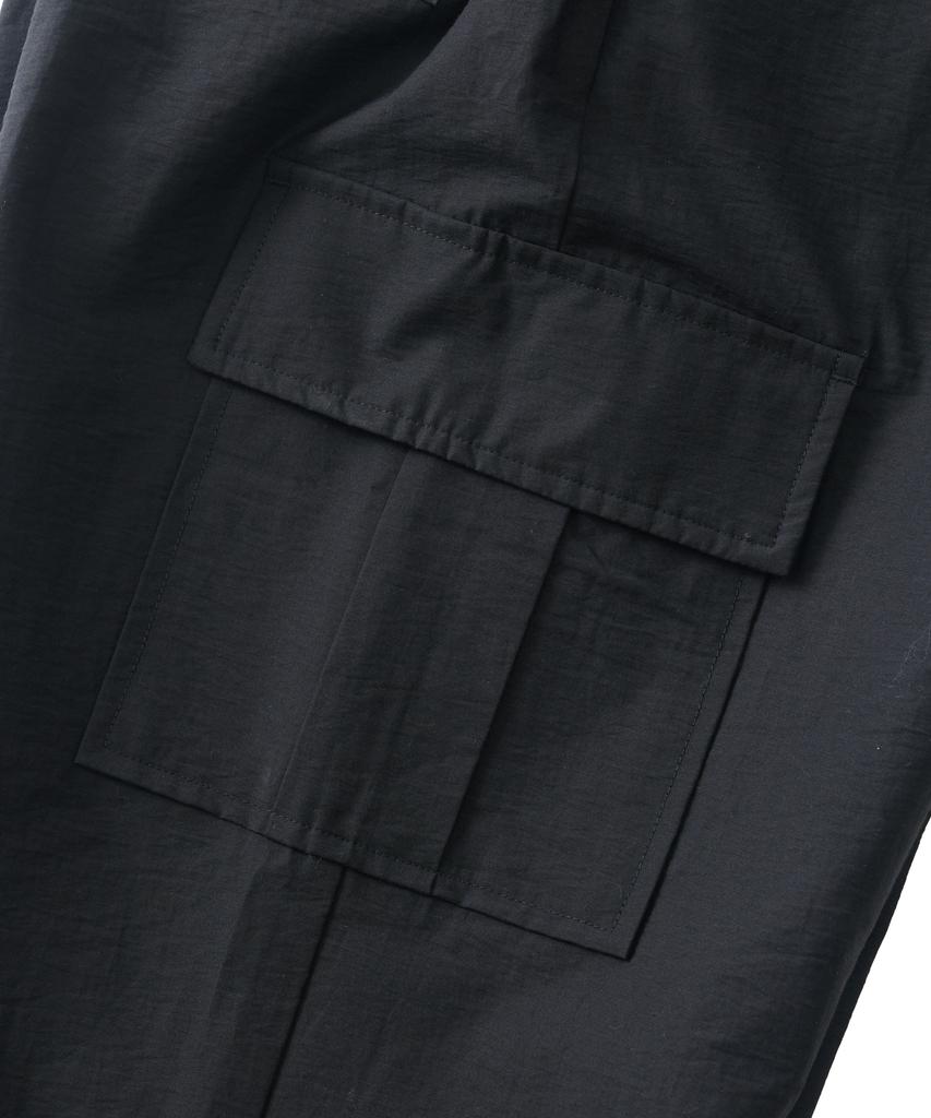 ANALOG MOOD Semi-Wide String Cargo Pants (Black)
