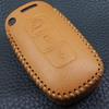 Brown Hand-Stitched Key Case for Hyundai Models: IX35, Elantra, Sonata, Rohens, Tucson