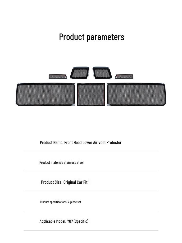 Xiaomi YU7 Insektenschutz für die Motorhaube Luftschlitznetz