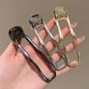 Hollow Rectangle Hair Claw Clips Metal Duckbill Hair Clips Non-Slip Grip Hair Barrettes Geometric Hair Accessories for Daily