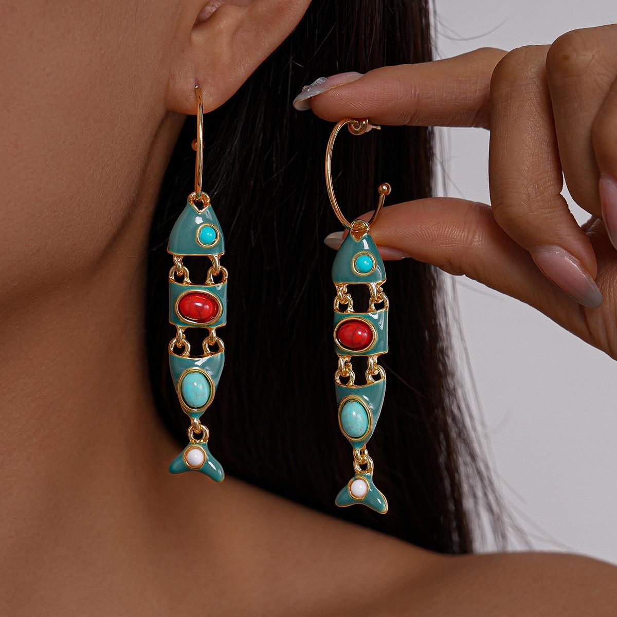 

Модные серьги-подвески для женщин синий