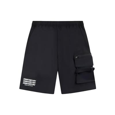 Li Ning Letter Print Straight Leg Sports Shorts Men Shorts Black AKSSA37-1