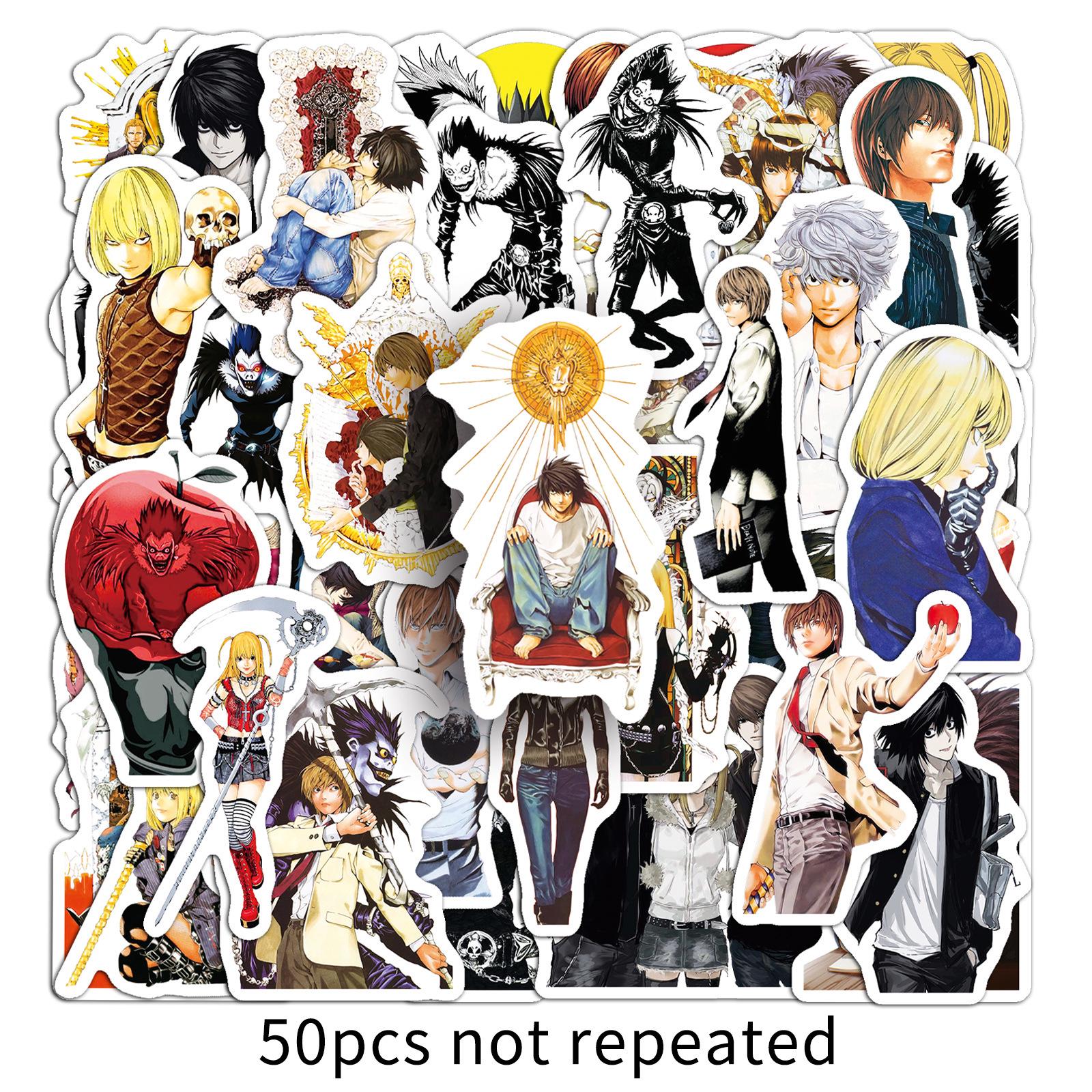 50 Death Note Anime Character Stickers - DIY Phone Case Decoration