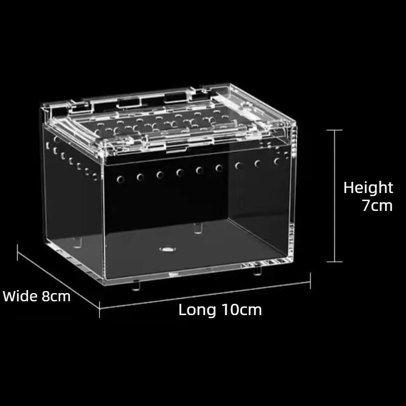 Reptiles Terrarium Lizard Gecko Snake Transparent Breeding Box Anti-escape Breathable Reptile Kennel Small Pet House Habitat