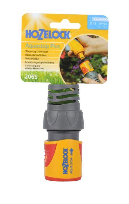 Raccord aquastop plus - hozelock - 2065p0000 - pour tuyaux 12,5 à 19mm - couleur verte - plastique synthétique