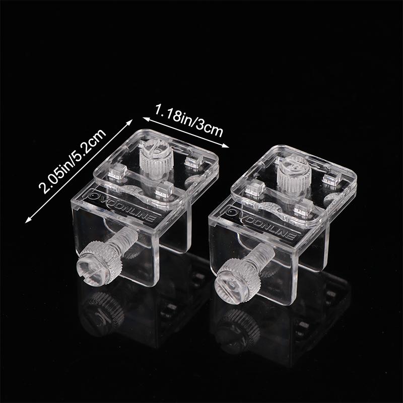 2 Stück Aquarium Schottverschraubung Anti-Sprungnetz Klemme Acryl Transparent Fixierklemme Aquarium Abdeckungsklemmen Aquarienzubehör