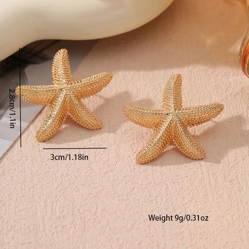 Cross-border Hot Sale, Summer Starfish Earrings, Simple Fashion Trend Starfish Element Women's Earrings